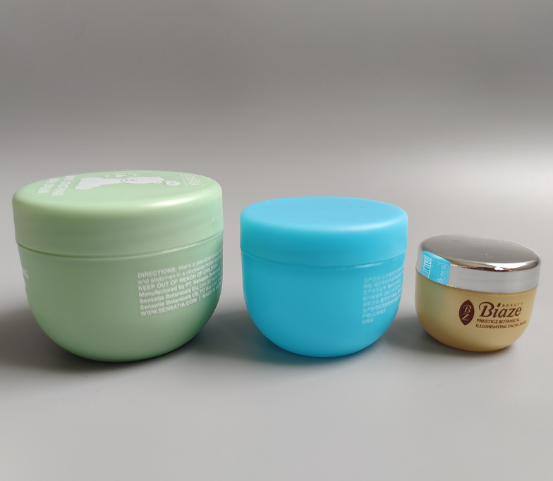 Custom 150ml 150g 250ml 250g PP PCR Plastic Bowl Shaped Body Butter Jars Matte 300ml Bowl Shape Cream Jar Body Lotion Container