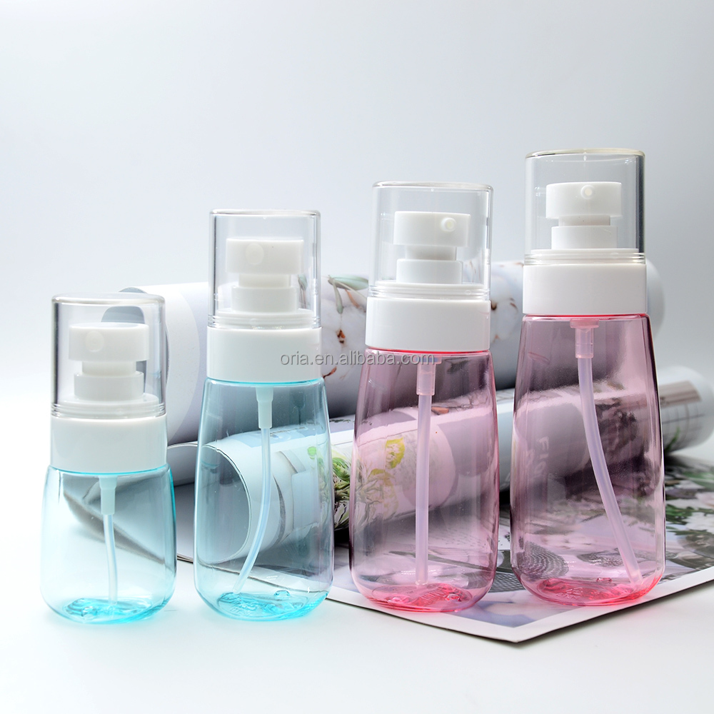 Hot Sale 3oz 4oz 5oz 6.5oz Customize Fine Mist Spray Bottle Plastic PET Packaging Bottle Colorful Round Cosmetic Bottle