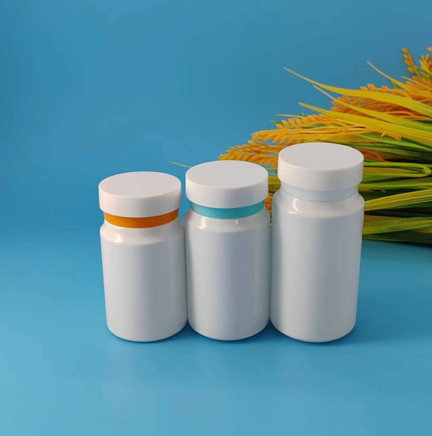White Wide Mouth PET Capsules Tablet Powder Jars Bottles Vitamin Supplement Packaging Bottles