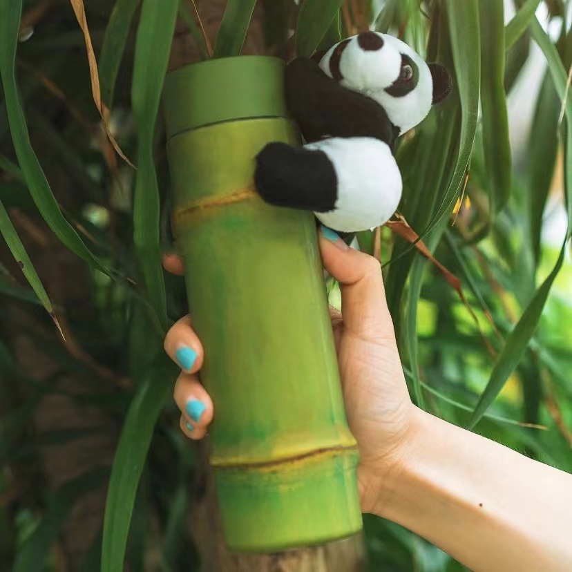 500ml  Bamboo Shape Plastic Bottles Juice Milk Bottles PET Beverage Food Grade  Plastic Bottle for Juice Beverage Coffee Bubble