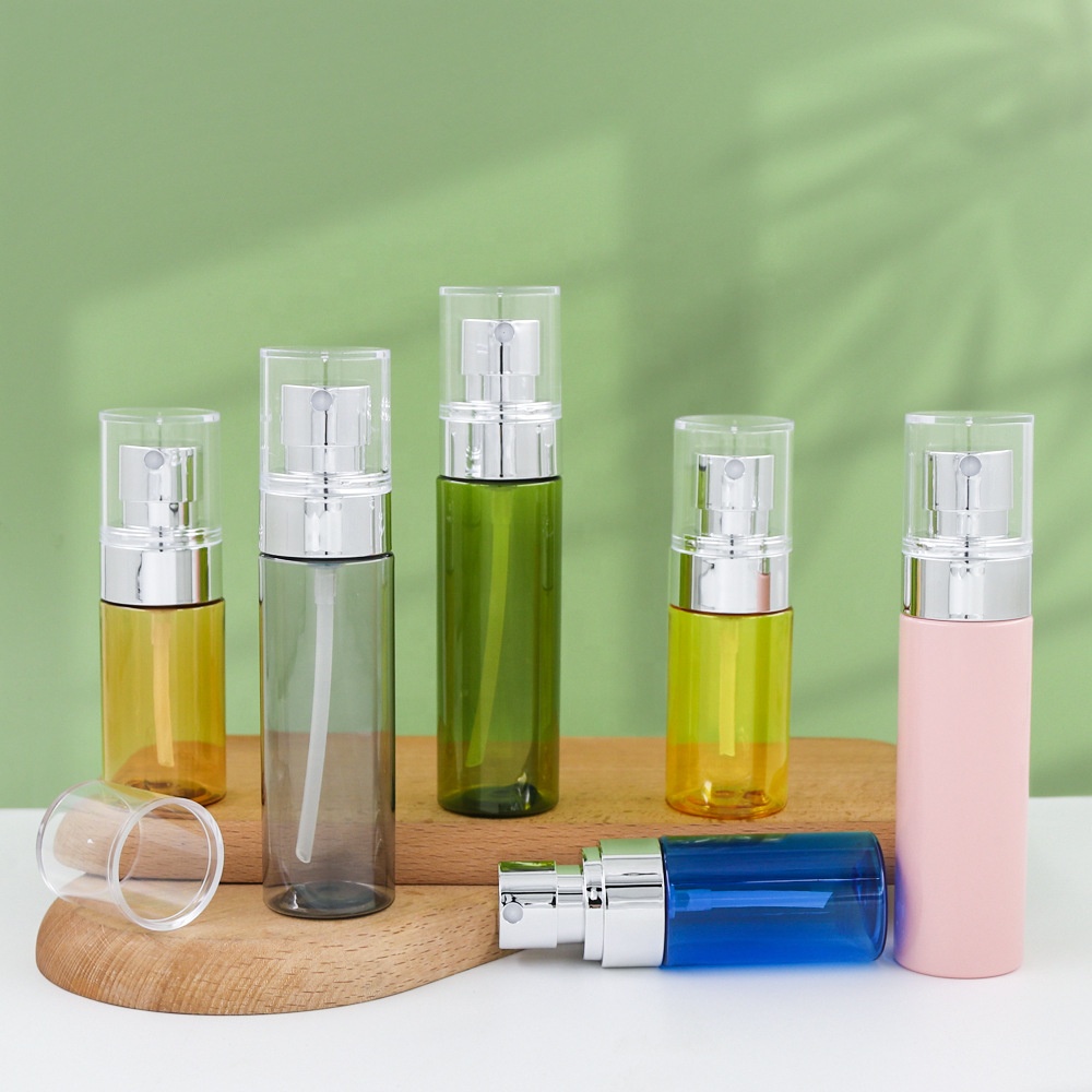 Matte Finish 8 oz Clear PET Cylinder Bottle 24-410 with Double Wall Disc Flip Top for Body Oil Bath Soaks Frosted Package Bottle