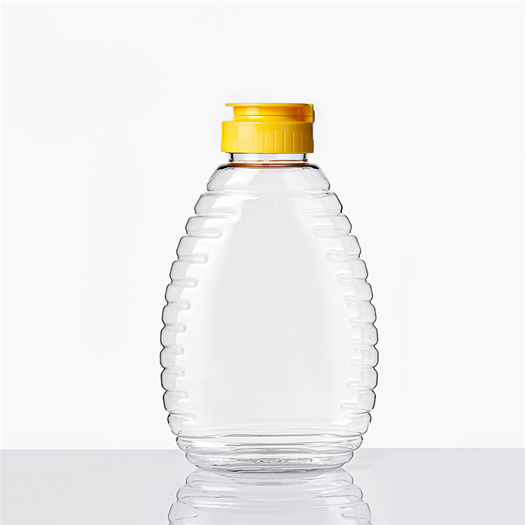 Wholesale Plastic Squeeze Honey Bottle Jam Honey Jar Ketchup Mayonnaise Empty Sauce Container for Honey Packaging with Flip Cap