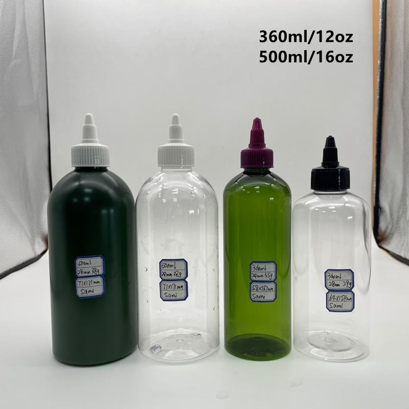 300ml 100ml Small Bottles Oil Packaging For Hair Oil Applicator Dropper Empty Shampoo and Conditioner Bottles Squeeze Twist Cap