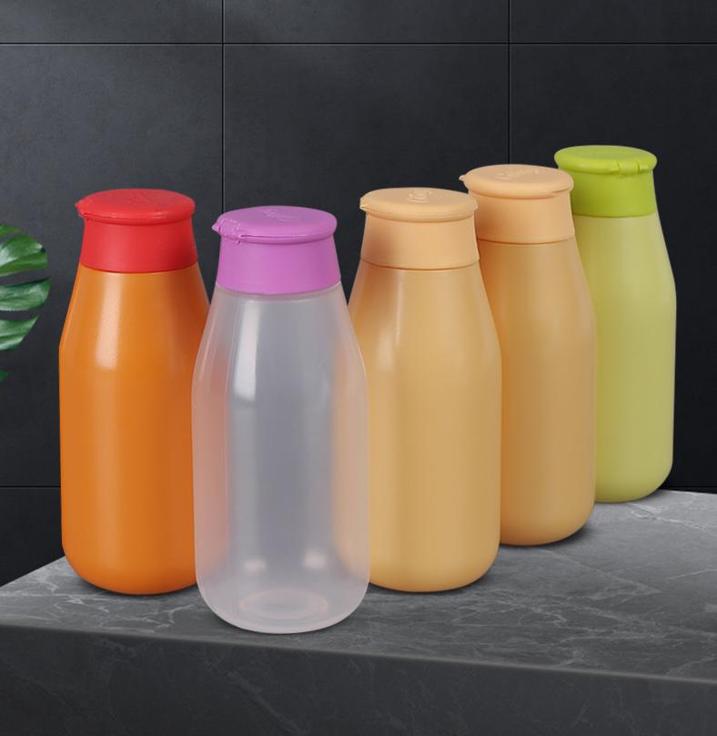 Flip Cap Lotion Dispenser PE Soft Squeeze Bottle 60ml 2 oz Cosmetics Shampoo Conditioner Sub-Bottles Semi Color Travel Bottles