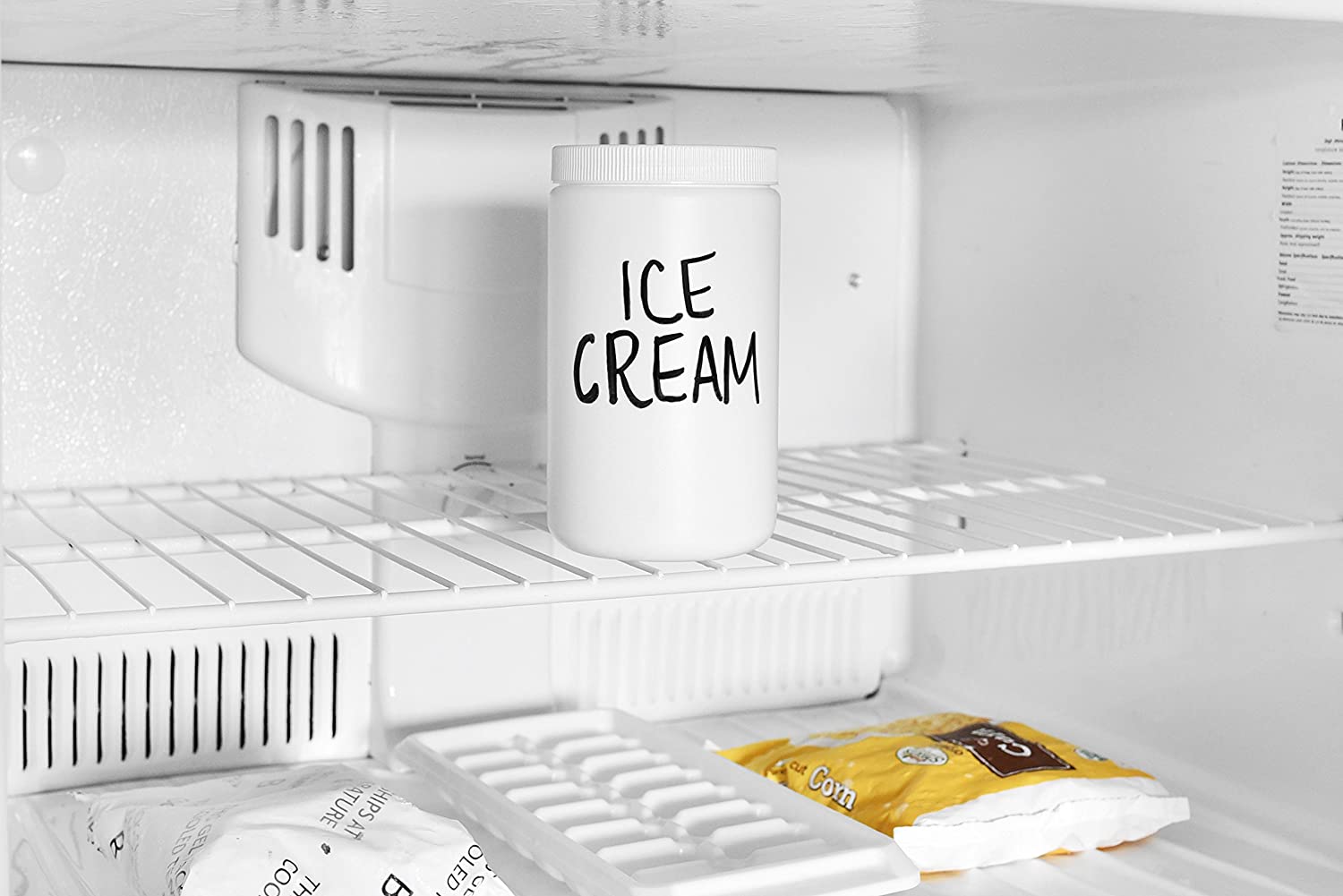 High Density Polyethylene HDPE Jar Plastic Containers with Screw Lids Freezable Food Ice Cream Jars White BPA Free
