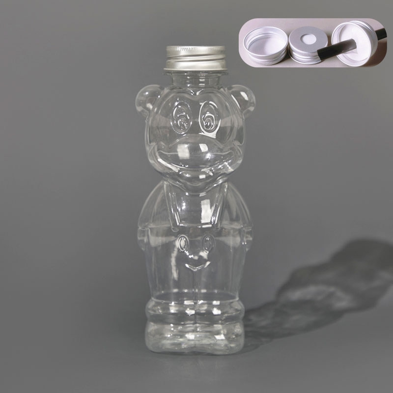 400ml Cute Water Bottle for Kids Cartoon Disposable Beverage Juice Drink Packaging Containers Boba Cup with Straw Cookie Jar