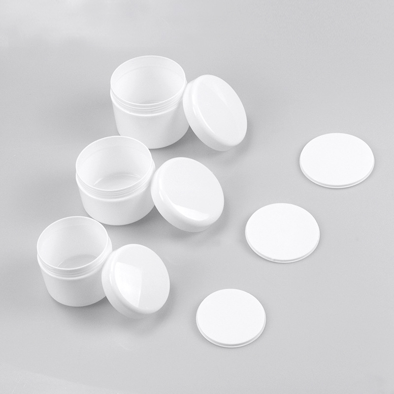 Facial Cream Jar 300ml 400ml 500ml Customize White Lotion Jar Plastic Cosmetic Butter Packaging Can Wide Mouth Pump Jar