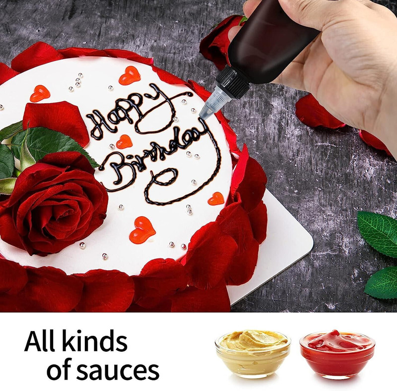 Chili Hot Sauce bottle 4oz Hair Oil Dropper Bottle 30ml 60ml 100ml Clear Plastic Small 2oz Squeeze Bottles with Black Twist Top