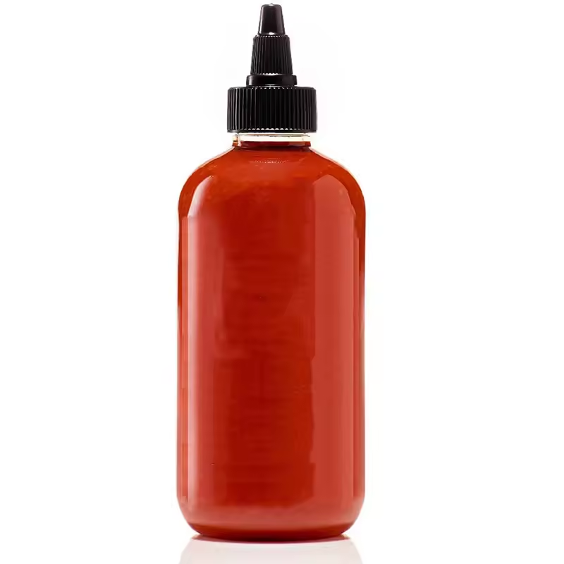 8oz 10oz 300ml 500ml Matte Black  PET HDPE Extra Virgin Olive Oil Bottle Squirt Dispenser Hot Sauce with Twist Cap for Hair Oil