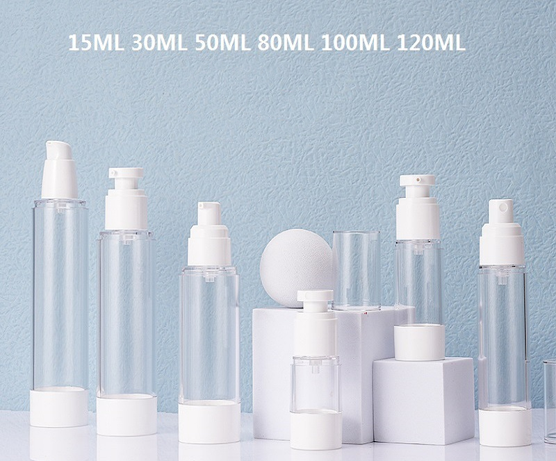 15g 30g 50 g Airless Cosmetics Skin Care Liquid Foundation Jar Lotion Pump Bottle Vacuum Face Cream Serum Jar with lid