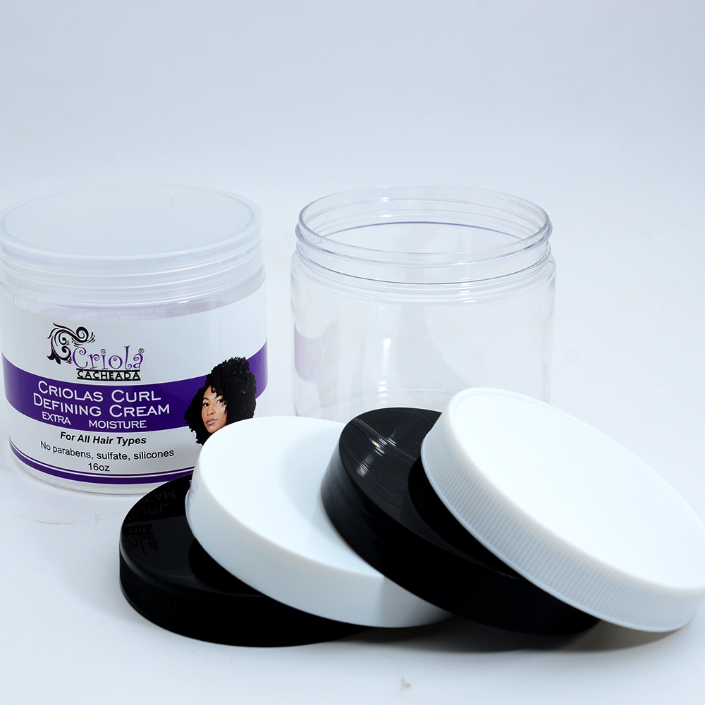 High tightness PET cookie candy skin care bottle custom label 16 oz large capacity butter jar with top lid