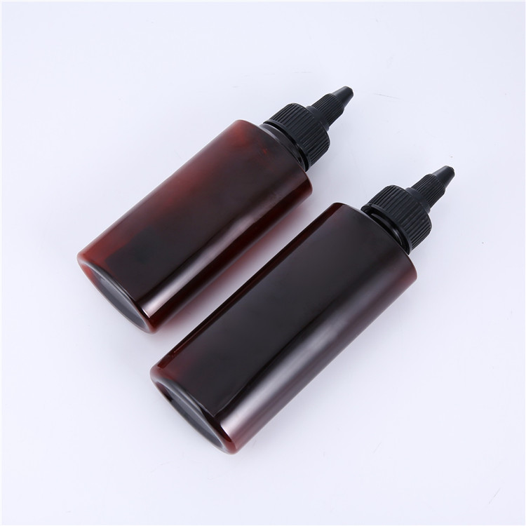 BPA Free 250ml 8oz Amber Brown Plastic PET Bottles Shampoo Body Lotion Hand Wash Bottles Squeeze Oblong Flat Oval Bottles