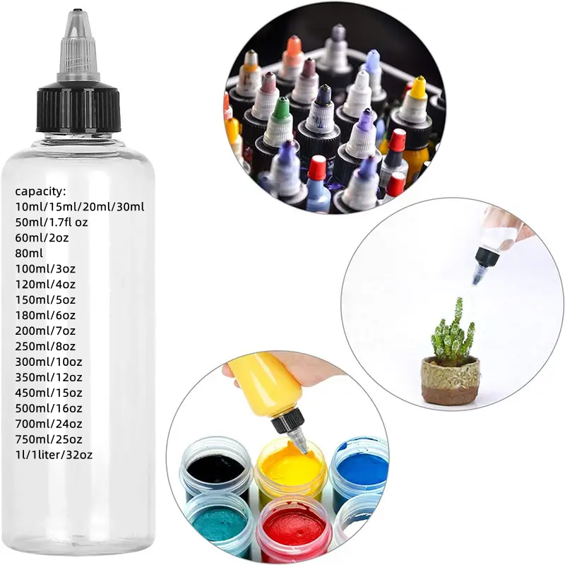 Luxury 60ml 100ml Applicator Bottle for Hair Oil Packaging 2oz 4oz 6oz 8oz Squeeze Bottle Dropper for Hair Oil with Box and Logo