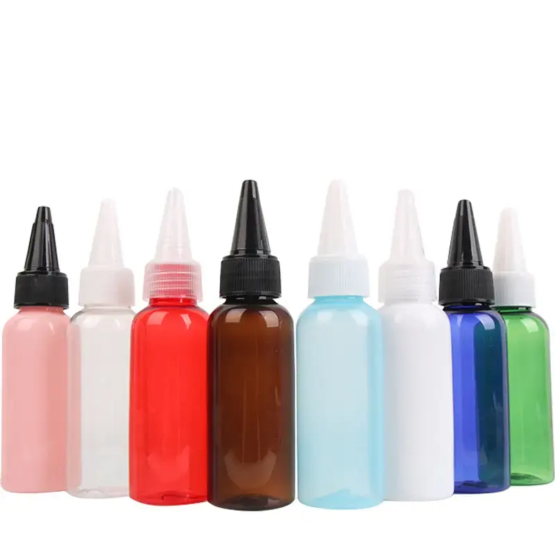 Plastic Ketchup Sauce Olive Oil Vinegar Squeeze Bottle Japanese Barbecue Sauce Squeeze Hair Oil Bottle Applicator 16oz 100ml