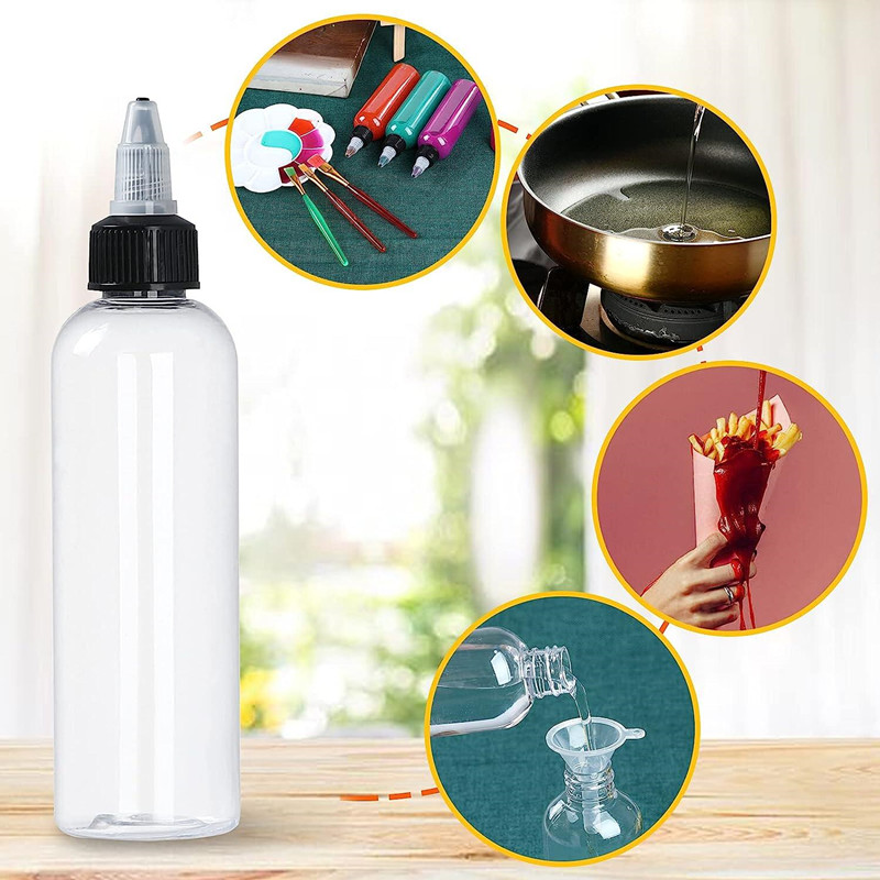 Mini Sauce Bottle 2oz 5 oz Hot Sauce Bottles Squeeze Dropper 150ml 250ml 300ml 350ml 500ml Sriracha Sauce Bottle with Twist Caps