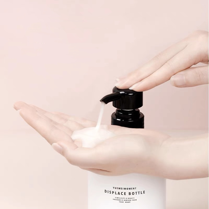 Large capacity shampoo bottle 300ml500ml shampoo PET plastic bottle hand washing liquid bath gel bottle
