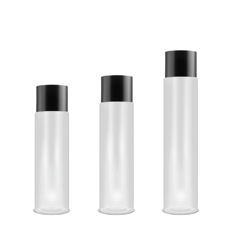 Luxury 250ml toner bottle 100ml 120ml toner lotion cream bottle packaging square round frosted toner bottle with Gold Silver Cap