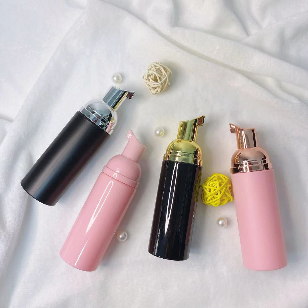 30ml 60ml 100ml Foaming Cleanser White Matte Black Luxury Foam Pump Bottle With Aluminum pump