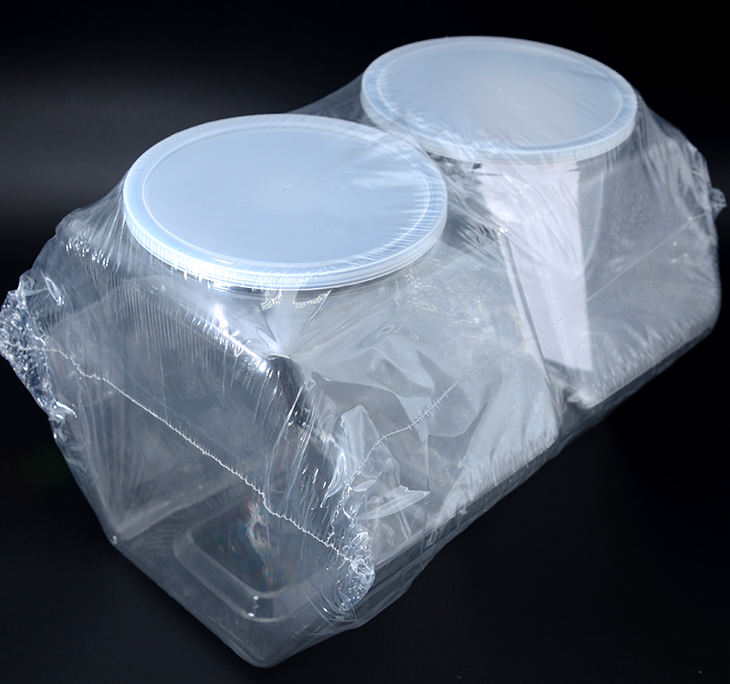 129oz Clear Candy Jars for Candy Buffet, Kitchen Counter, Hexagon Food Storage Containers Plastic Cookie Jars with Airtight Lids