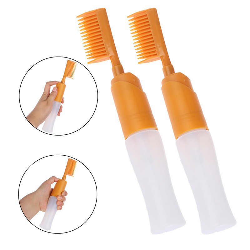 Hair Coloring Brush Tooth Bottle 100ml 120ml 150ml Plastic Salon Comb Applicator Equipment Bottle Barber Tools Accessories
