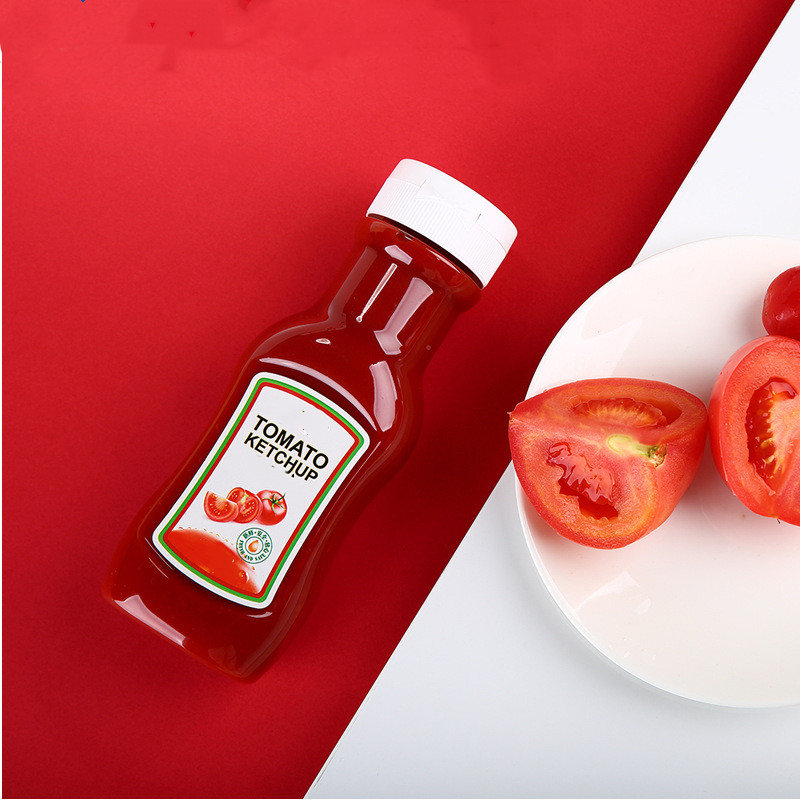 8oz 11oz 12oz 16oz Squeeze ketchup Bottle with flip top caps 330g 360g 405g 500g clear Squeeze Bottles plastic sauce bottles