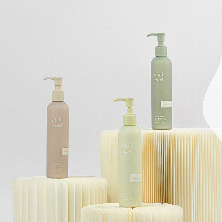 200ml 250ml 300ml Matte Round HDPE Plush Plastic Squeeze Bottle for Shampoo/Hair Conditioner/Body Wash/Shower Gel/Liquid Soap