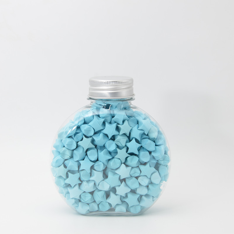 200ml 300ml 350ml 400ml 500ml Unique Star Shaped Plastic Bottles Heart Shaped Coffee Cup for Packaging Cookie Candy Jar with Lid
