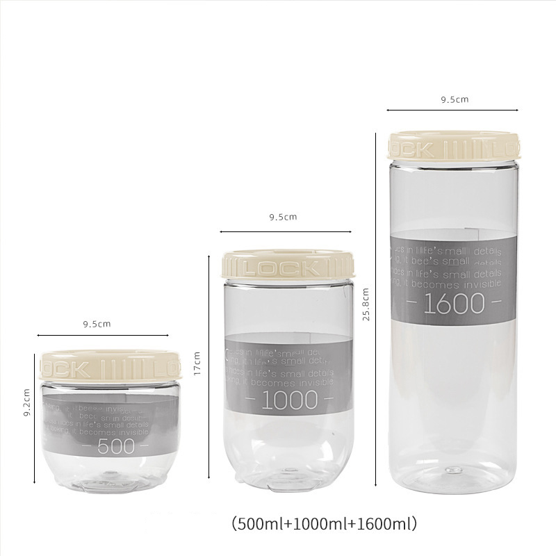 HOT SALE Free Sample 100g 150g 200g 250g Customize Clear Food Reserve PET Plastic Jar Round Square Can Snack Storage Container