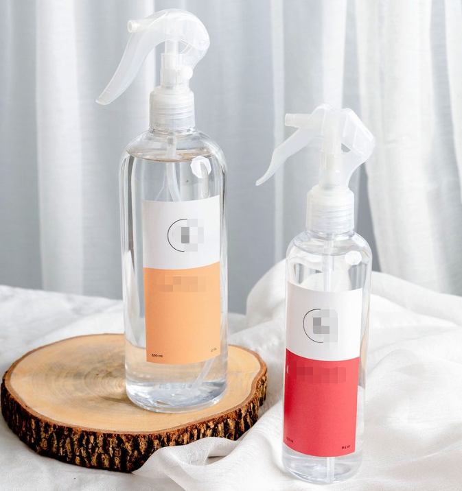 250ml 500ml matt black perfume bottle with trigger sprayer toilet cleaner bottle