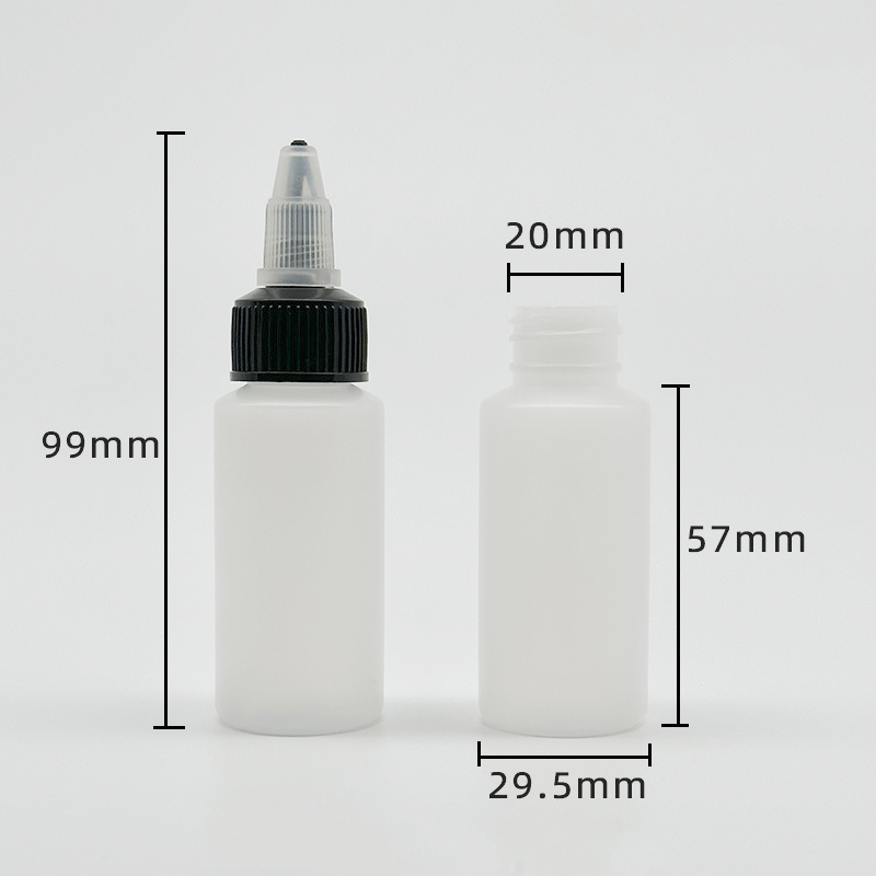 Oil injection bottle PE extrusion bottle 30ml drop glue tip cap gel glue lubricating oil plastic packaging bottle wholesale