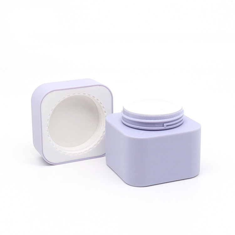 Food Grade Custom Cream Jars with Lids 15g 30g 50g Round Square Wide Lotion Jar for Cosmetic Plastic Containers