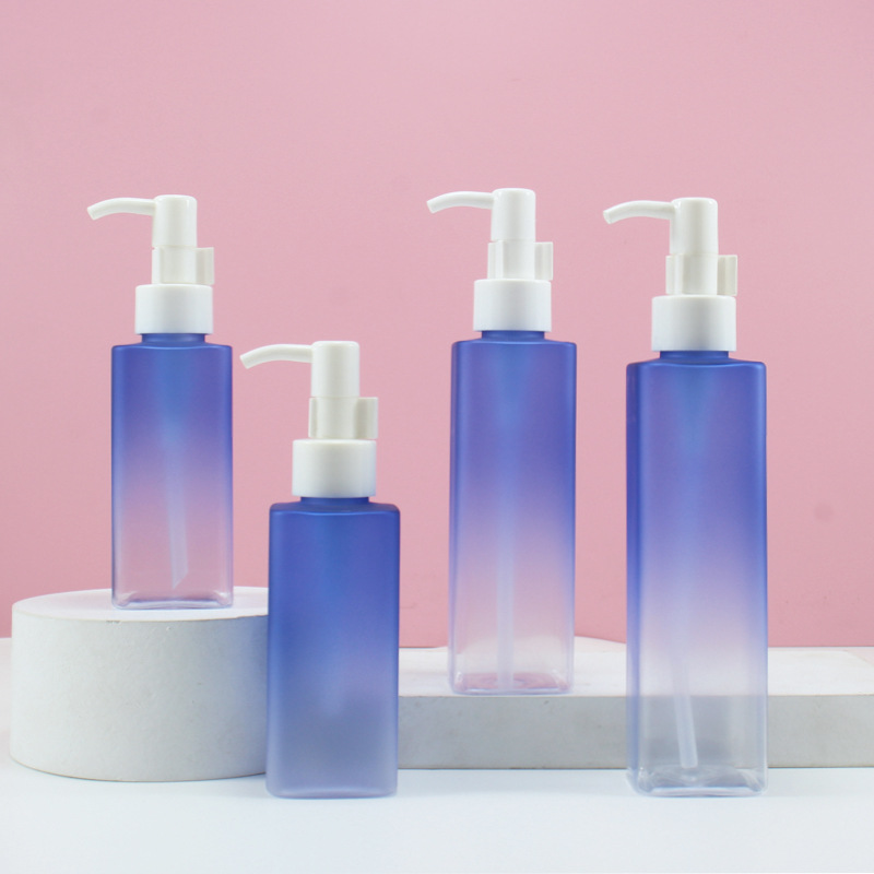 Luxury Cosmetic bottle packaging 120ml 4oz Plastic White Lotion Bottle 100ml With Pump Red pink lotion pump bottle