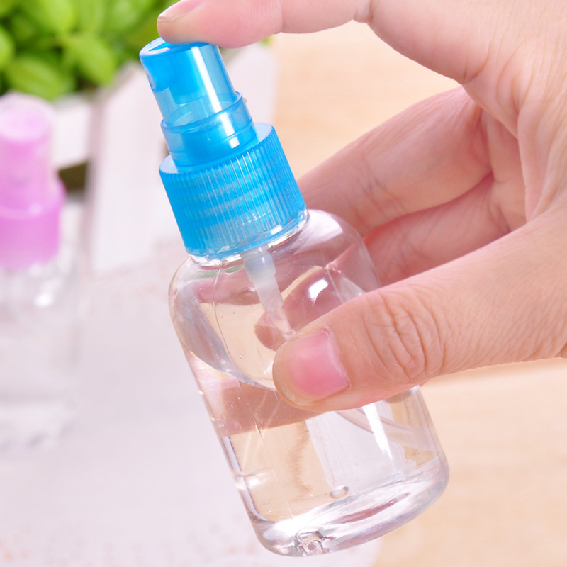 Mini Size 10ml 30ml 60ml Spray Bottle Customize Plastic Fine Mist Spray Bottle Cosmetic Makeup Packaging Press Clean Bottles
