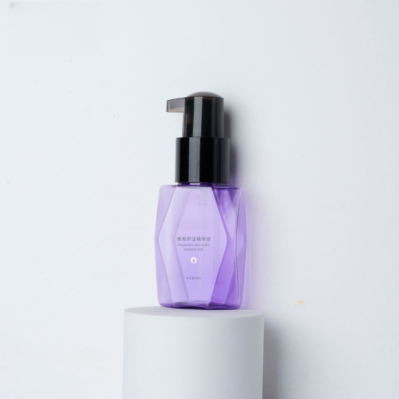 70ml Hair Oil Bottle Squeeze Beard Oil Bottle Plastic Serum Bottle with Dropper Container for Hair Oil Packaging