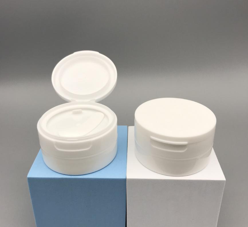 30g 50g 100g Wide Mouth Clamshell PP Powder Jar Cosmetic Jar With lid Spoon for Face Masque Hair Cream Body Scrubs Cleanser Mud