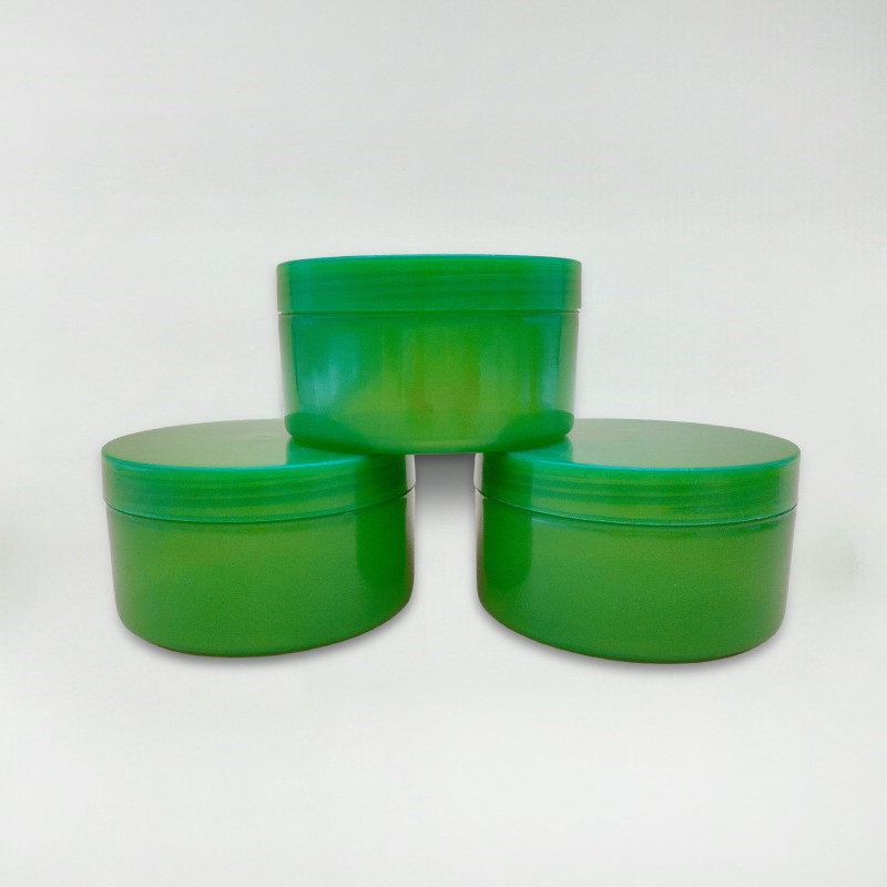 Wholesale Green Scrub Jar Cream Oil Jar 2oz 50g/50 ml PET Green Jars with Lids Hair Gel Skincare Cosmetic Packaging Containers