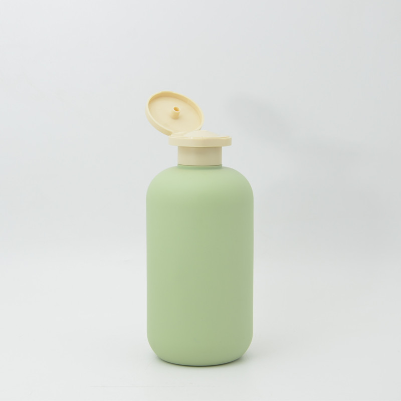 Custom Luxury 200ml 260ml 300ml 400ml 500ml Plush Body Cream Soap Lotion Matte Green Empty Soft Touch HDPE Lash Shampoo Bottle