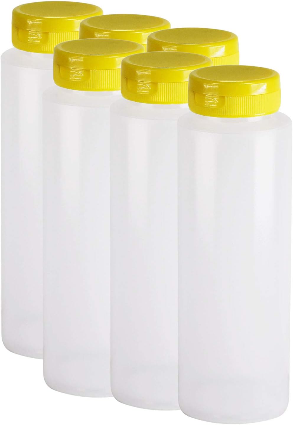 8oz 16oz LDPE Hot Sauce Squeeze Bottles with Black Flip Top Cap Condiment Honey Ketchup Syrup Dispenser Bottle Silicone Plastic