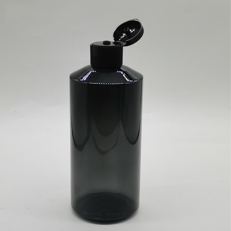 Matte Clear Green Screw Cap Boston Round Bottle for Essential Oil 100ml 150ml 200ml Recyclable Black Toner Bottles for skincare
