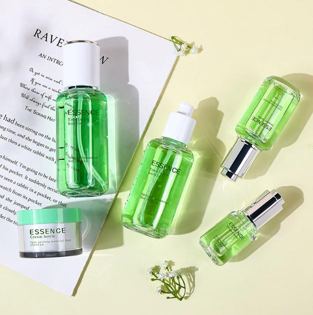 Luxury Frosted Red PETG Serum Bottle Press Button Dropper 20ml 30ml 50ml 100ml 120ml Thick Wall Cosmetic Hair Oil Bottles Jars