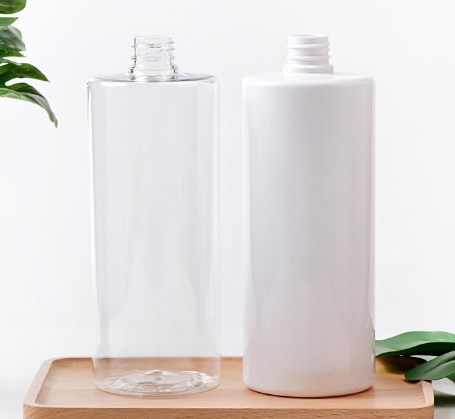 1L Clear Transparent 1000ml Shampoo Bottle Amber With Black Cap Lid PET Plastic Lotion Conditioner Juice Bottle with Pump Spray