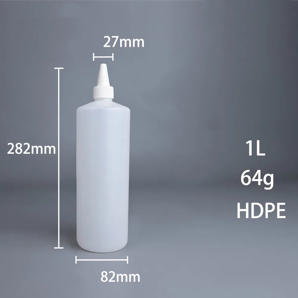 8oz 250ml 16oz 500ml 32oz 1000ml 1l HDPE Chemical Liquid Oil Sauce Squeeze Bottle With Cap