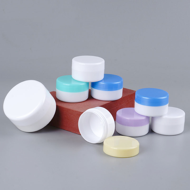Color PP face cream jar 10g 20g 30g plastic cream bottle 20g emulsion Lotion face serum travel dispenser vial round jar with lid