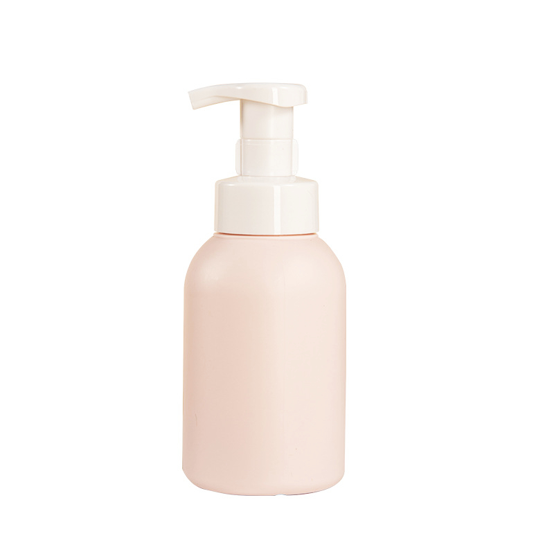 Custom Color HDPE Press Foam Pump Bottle Plastic 300ml 400ml PET Face Cleanser Foaming Hand Soap Wash Mousse Foam Bottle 500ml