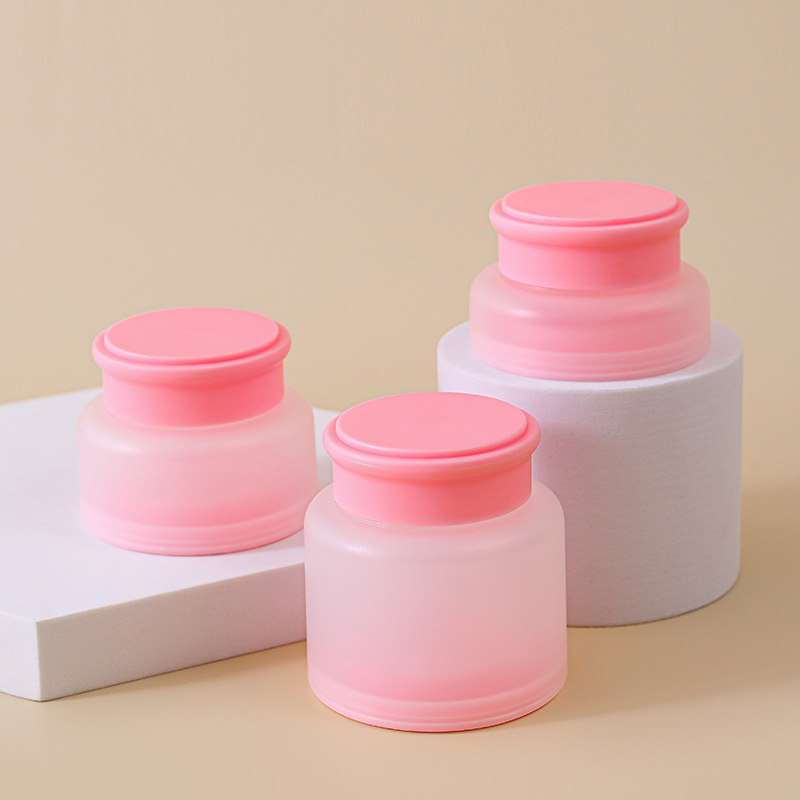 Customize Plastic 15 20 30 40 50g Cream Lotion Container Jars Round Jar Skincare Cream Container Cosmetic Skincare Packaging