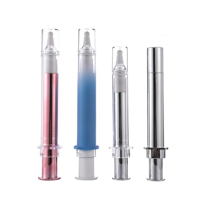 Cosmetics Liquid Foundation Essence Syringe 5ml 10ml 20ml airless lotion serum eye cream pump bottle with Silicone massage head