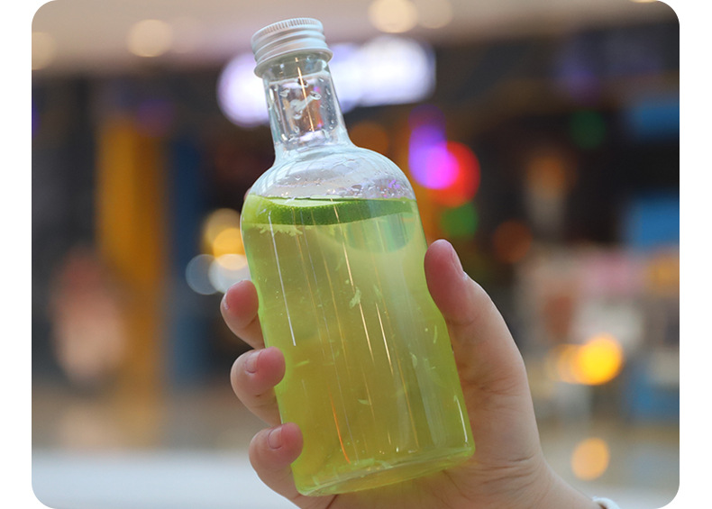 New Design 375ml PET plastic bottle fruit juice bottles wine bottles With Tamperproof Aluminum Cap