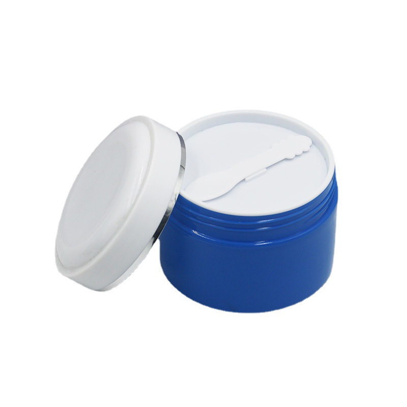 250g PP plastic cream jar body scrub massage jar with spoon cosmetic skin care cream body butter Hair gel packaging