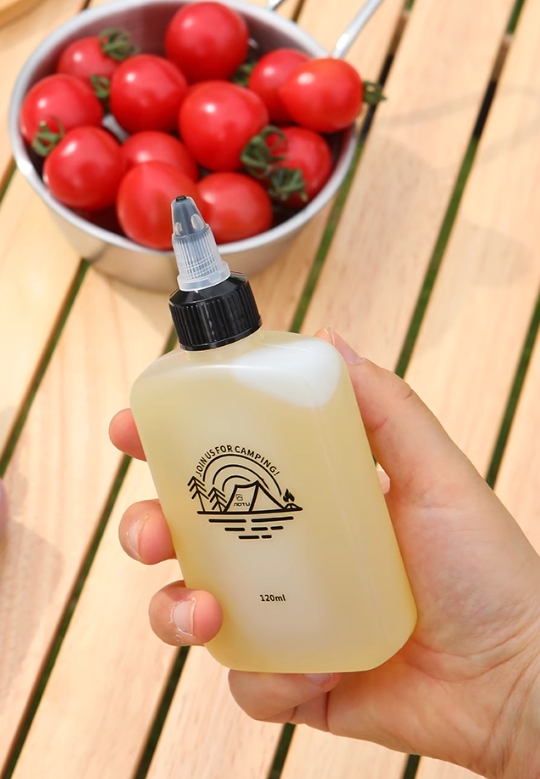 salad sauce plastic dispensing condiment sauce squeeze bottle with Silicone Funnel and Pen