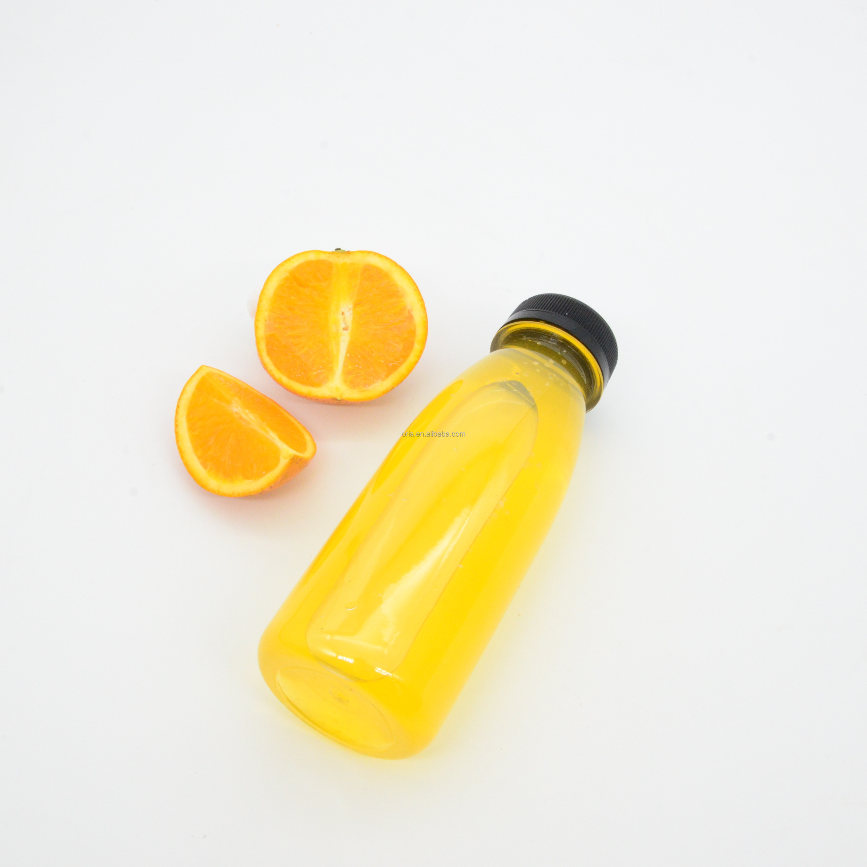 Custom Clear plastic PET beverage bottle  with tamper evident lid food grade PET tea juice bottle milk coffee bottle